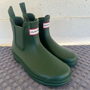 HUNTER ORIGINAL CHELSEA RAIN WOMEN BOOT SIZE 7 GREEN